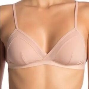 Madewell Nude Mesh Trim Triangle Bralette